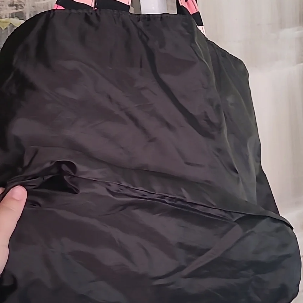Victoria's Secret Hello Bombshell Vibrant pink striped tote bag